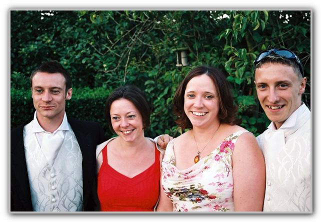 Cousins Richard, Carla, Alison and Matt at Richard's wedding 05